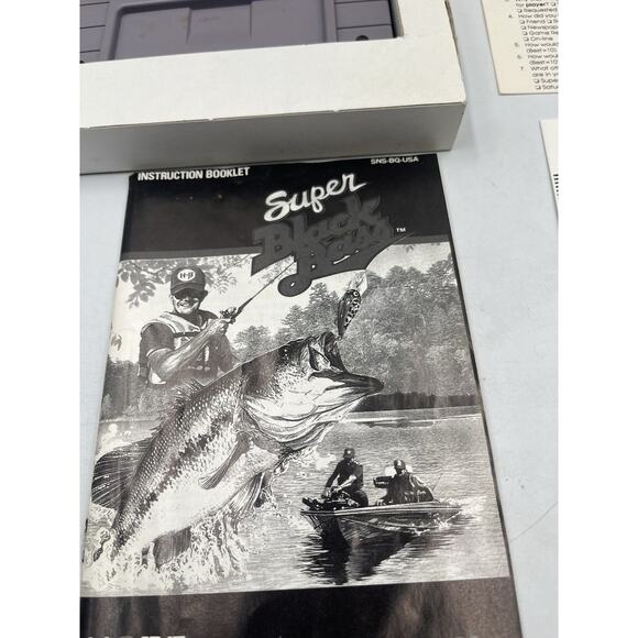 Super Black Bass Super Nintendo SNES Video Game Completewith Manual Tested Works - Picture 6 of 16